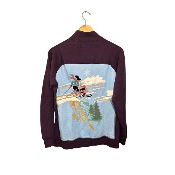 Neve Womens Full Zip Jacket Cotton Stretch Size XL Purple Embroidered Ski Pic‎ - Picture 1 of 6